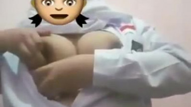 Anak Sma Jilboobs Masih Berseragam Pamer Toket Gede nya Buat Pacar Muka Sensor