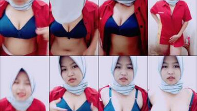 Gadis Jilbab Show Toket Buka Seragam Kerja - At Live Omek bokep indo terbaru