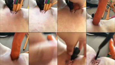 Memek udh kaya tempat pensil segala jenis pulpen masuk