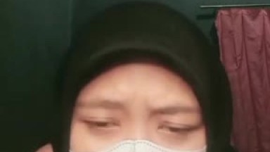 ABG Jilbab Hitam Tocil Pamer Tete