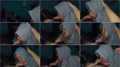 Mahasiswi Jilbab Chubby kacamata nyepong - Bokep Indo Terbaru